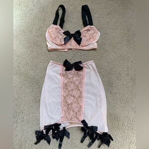 Vixen lingerie skirt set